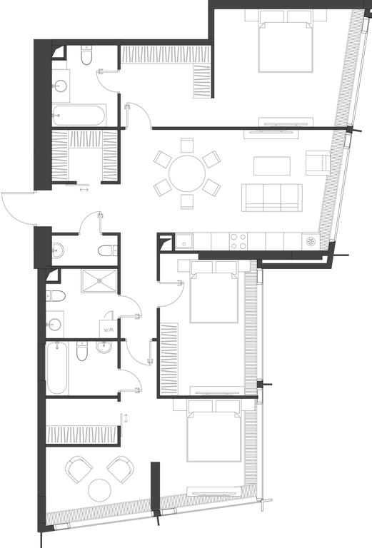 3-BD Apartment Sale, 128.38 sq. m. at Dom Dau, 1st Krasnogvardeysky Drive, 12с6, Moscow, Russia #2