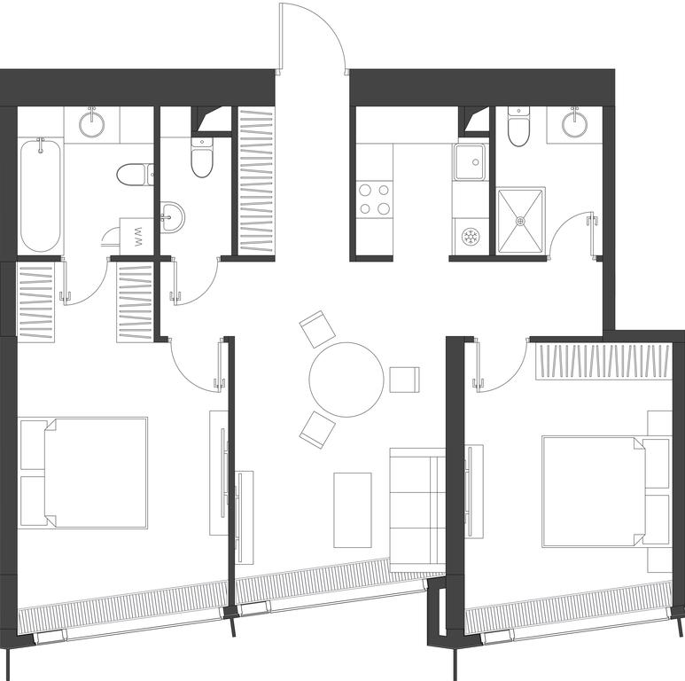 2-BD Apartment Sale, 78.59平方米 at Dom Dau, 1st Krasnogvardeysky Drive, 12с6, Moscow, Russia #2 2-BD Apartment Sale, 78.59平方米 at Dom Dau, 1st Krasnogvardeysky Drive, 12с6, Moscow, Russia #2