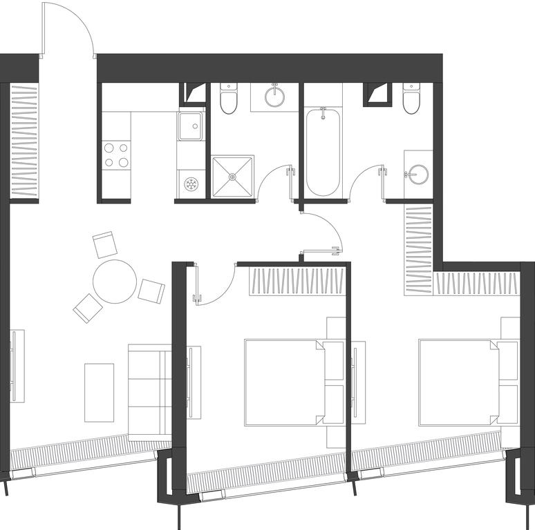 2-BD Apartment Sale, 74.51平方米 at Dom Dau, 1st Krasnogvardeysky Drive, 12с6, Moscow, Russia #2 2-BD Apartment Sale, 74.51平方米 at Dom Dau, 1st Krasnogvardeysky Drive, 12с6, Moscow, Russia #2