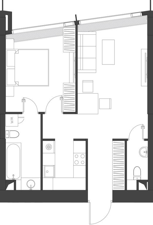 1-BD Apartment Sale, 54.36 sq. m. at Dom Dau, 1st Krasnogvardeysky Drive, 12с6, Moscow, Russia #2 1-BD Apartment Sale, 54.36 sq. m. at Dom Dau, 1st Krasnogvardeysky Drive, 12с6, Moscow, Russia #2