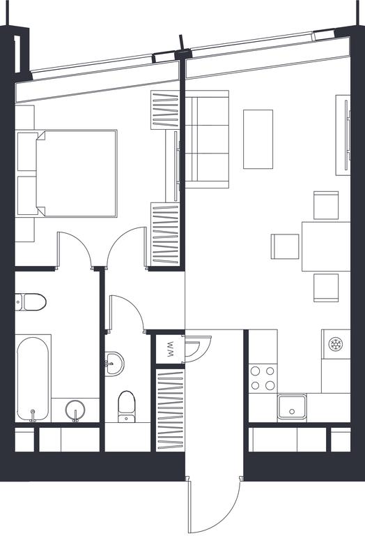 1-BD Apartment Sale, 54.36 sq. m. at Dom Dau, 1st Krasnogvardeysky Drive, 12с6, Moscow, Russia #1 1-BD Apartment Sale, 54.36 sq. m. at Dom Dau, 1st Krasnogvardeysky Drive, 12с6, Moscow, Russia #1