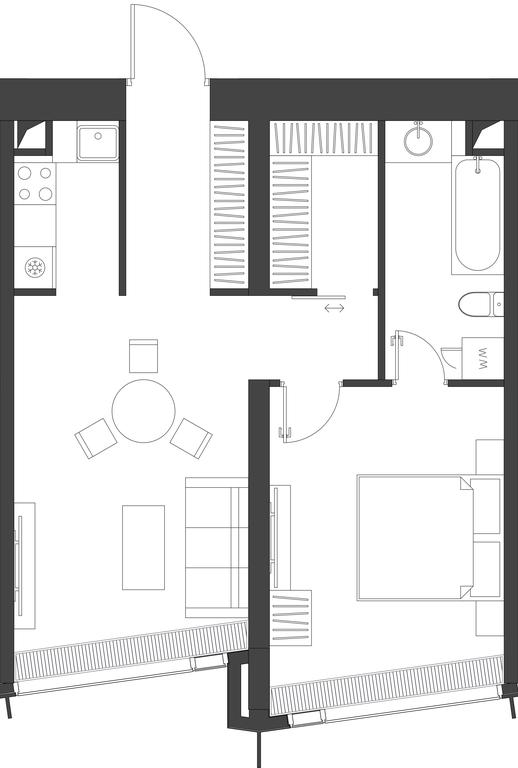 1-BD Apartment Sale, 53.77平方米 at Dom Dau, 1st Krasnogvardeysky Drive, 12с6, Moscow, Russia #2 1-BD Apartment Sale, 53.77平方米 at Dom Dau, 1st Krasnogvardeysky Drive, 12с6, Moscow, Russia #2