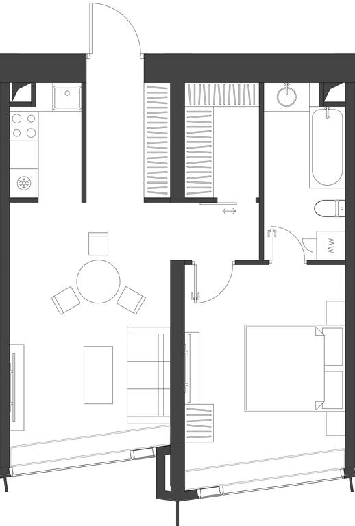 1-BD Apartment Sale, 53.77平方米 at Dom Dau, 1st Krasnogvardeysky Drive, 12с6, Moscow, Russia #2 1-BD Apartment Sale, 53.77平方米 at Dom Dau, 1st Krasnogvardeysky Drive, 12с6, Moscow, Russia #2
