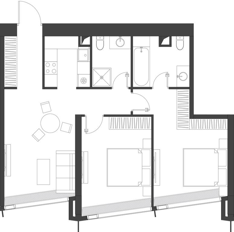 2-BD Apartment Sale, 74.51平方米 at Dom Dau, 1st Krasnogvardeysky Drive, 12с6, Moscow, Russia #2 2-BD Apartment Sale, 74.51平方米 at Dom Dau, 1st Krasnogvardeysky Drive, 12с6, Moscow, Russia #2