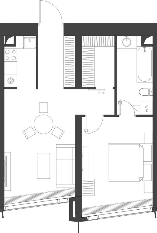 1-BD Apartment Sale, 52.47 sq. m. at Dom Dau, 1st Krasnogvardeysky Drive, 12с6, Moscow, Russia #2