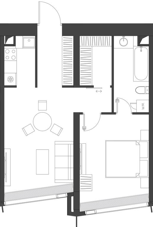 1-BD Apartment Sale, 53.77 sq. m. at Dom Dau, 1st Krasnogvardeysky Drive, 12с6, Moscow, Russia #2 1-BD Apartment Sale, 53.77 sq. m. at Dom Dau, 1st Krasnogvardeysky Drive, 12с6, Moscow, Russia #2