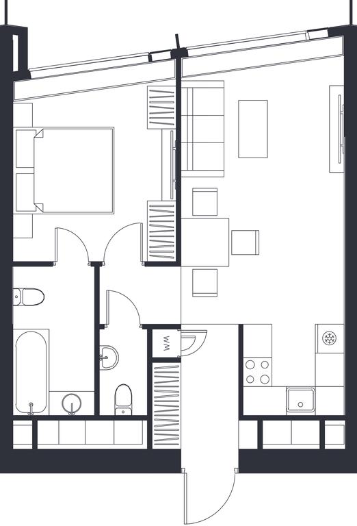 1-BD Apartment Sale, 51.8 sq. m. at Dom Dau, 1st Krasnogvardeysky Drive, 12с6, Moscow, Russia #1