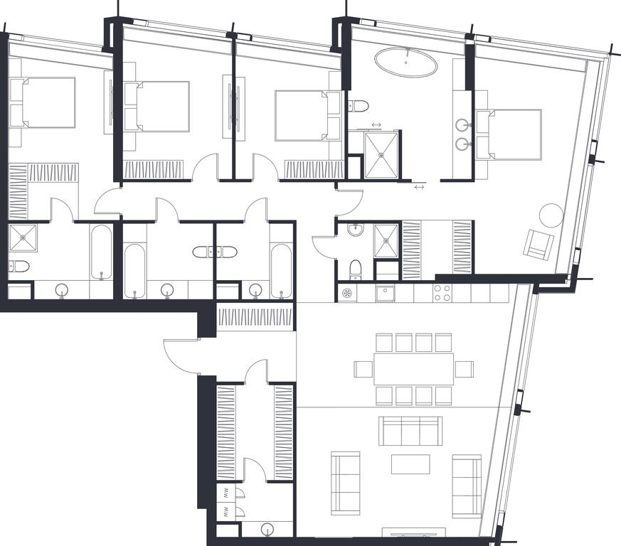 5-BD Apartment Sale, 210.64平方米 at Dom Dau, 1st Krasnogvardeysky Drive, 12с6, Moscow, Russia #1 5-BD Apartment Sale, 210.64平方米 at Dom Dau, 1st Krasnogvardeysky Drive, 12с6, Moscow, Russia #1