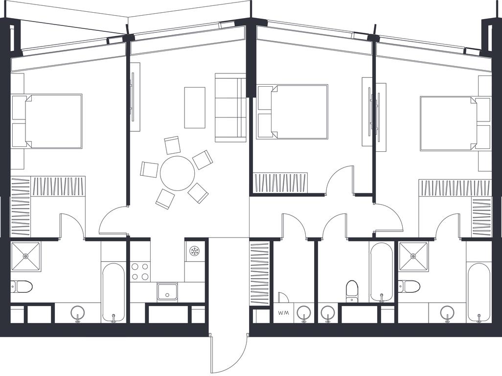 3-BD Apartment Sale, 108.44 sq. m. at Dom Dau, 1st Krasnogvardeysky Drive, 12с6, Moscow, Russia #1 3-BD Apartment Sale, 108.44 sq. m. at Dom Dau, 1st Krasnogvardeysky Drive, 12с6, Moscow, Russia #1