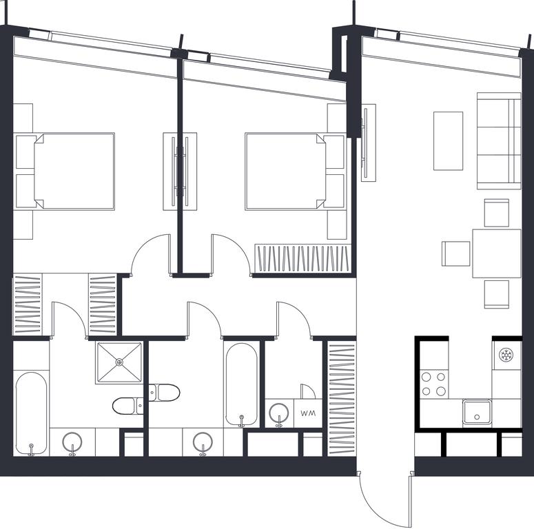 2-BD Apartment Sale, 83.81平方米 at Dom Dau, 1st Krasnogvardeysky Drive, 12с6, Moscow, Russia #1 2-BD Apartment Sale, 83.81平方米 at Dom Dau, 1st Krasnogvardeysky Drive, 12с6, Moscow, Russia #1