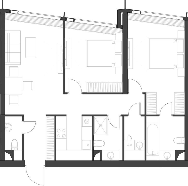 2-BD Apartment Sale, 82.17 sq. m. at Dom Dau, 1st Krasnogvardeysky Drive, 12с6, Moscow, Russia #2