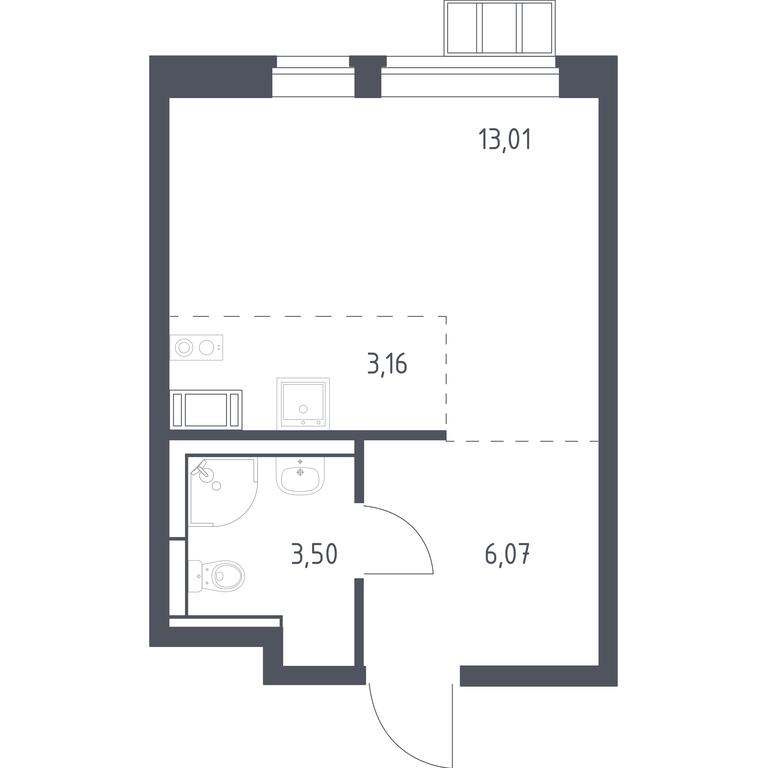 Apartment Sale, 25.7平方米 at Alkhimovo, Ryazanovskoe Highway, 31к1, Moscow, Russia #1