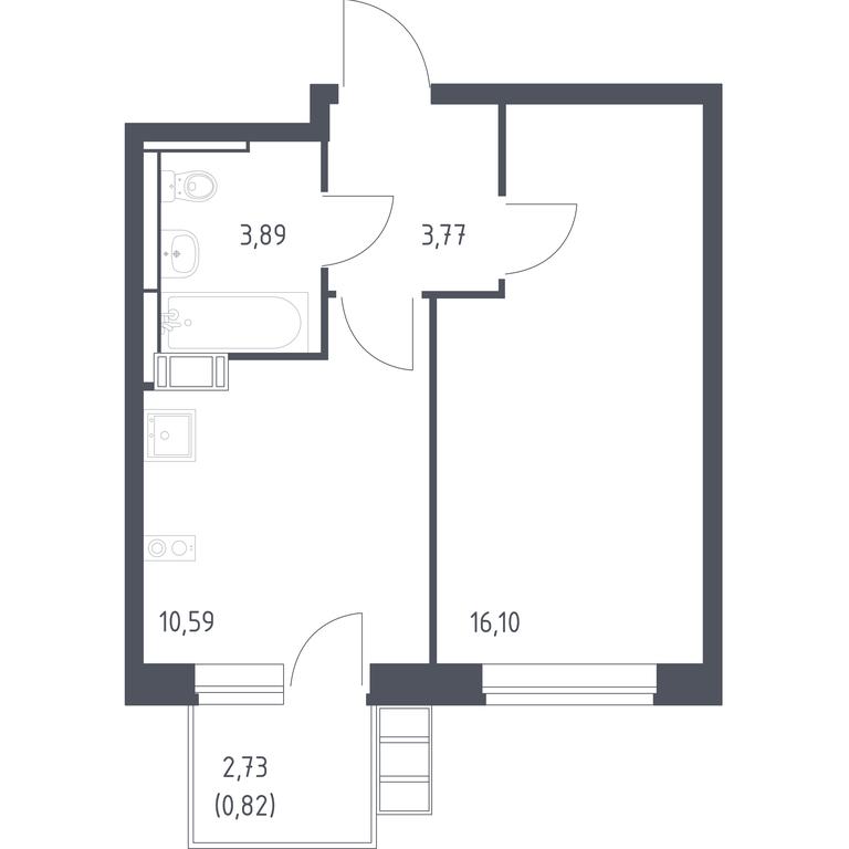 Apartment Sale, 35.2平方米 at Alkhimovo, Ryazanovskoe Highway, 31к1, Moscow, Russia #1
