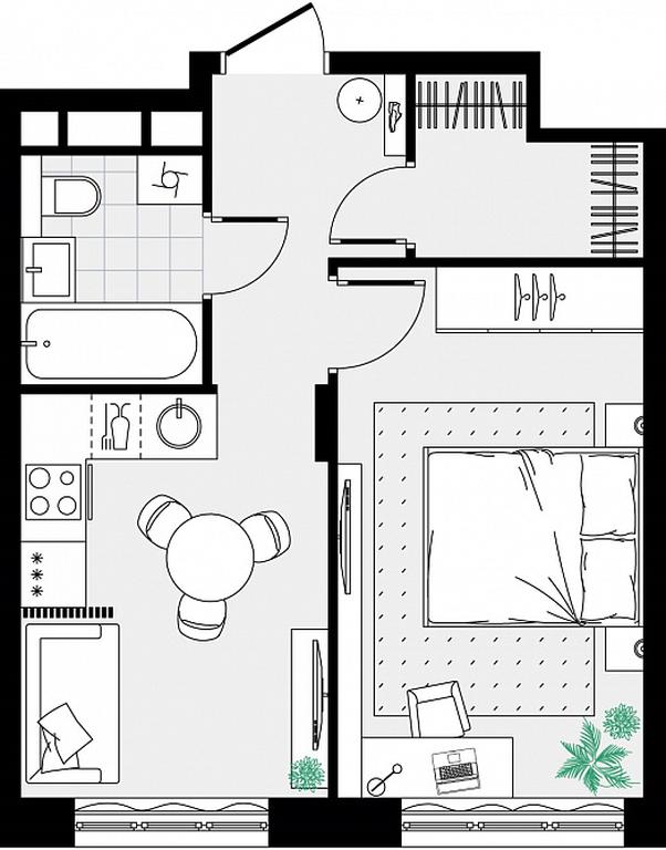 Apartment Sale, 34.43平方米 at Novograd Pavlino, Kosinskoye shosse, 2, Novoye Pavlino Microdistrict, Balashikha, Moscow Region, Russia #2