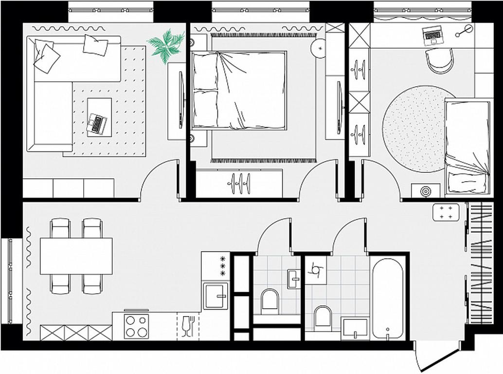 2-BD Apartment Sale, 61.14 sq. m. at Novograd Pavlino, Kosinskoye shosse, 2, Novoye Pavlino Microdistrict, Balashikha, Moscow Region, Russia #2 2-BD Apartment Sale, 61.14 sq. m. at Novograd Pavlino, Kosinskoye shosse, 2, Novoye Pavlino Microdistrict, Balashikha, Moscow Region, Russia #2