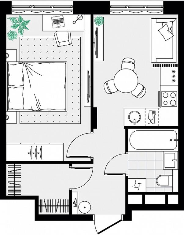 Apartment Sale, 34.44平方米 at Novograd Pavlino, Kosinskoye shosse, 2, Novoye Pavlino Microdistrict, Balashikha, Moscow Region, Russia #2