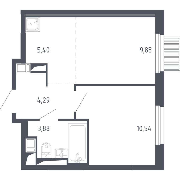 Apartment Sale, 33.4 sq. m. at Mytishchi Park, Silikatnaya ulitsa, 41к3, Mytischi, Moscow Region, Russia #2 Apartment Sale, 33.4 sq. m. at Mytishchi Park, Silikatnaya ulitsa, 41к3, Mytischi, Moscow Region, Russia #2