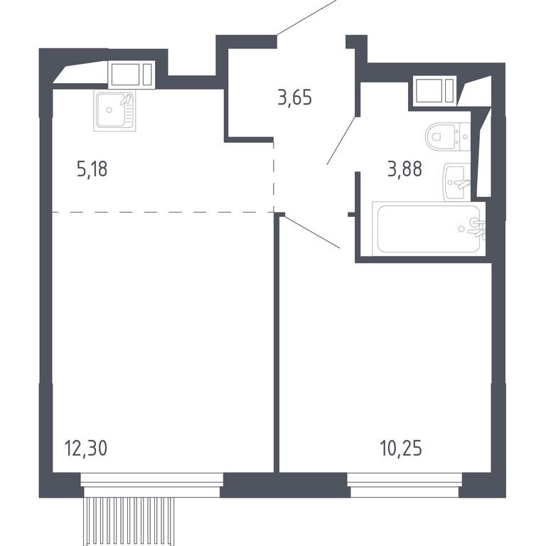 Apartment Sale, 35.18 sq. m. at Mytishchi Park, Silikatnaya ulitsa, 41к3, Mytischi, Moscow Region, Russia #2