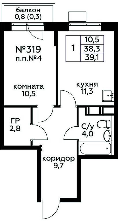 Продажа квартиры, 39,1 м² в ЖК «Цветочные Поляны», квартал № 23, поселение Филимонковское, Москва, Россия #1