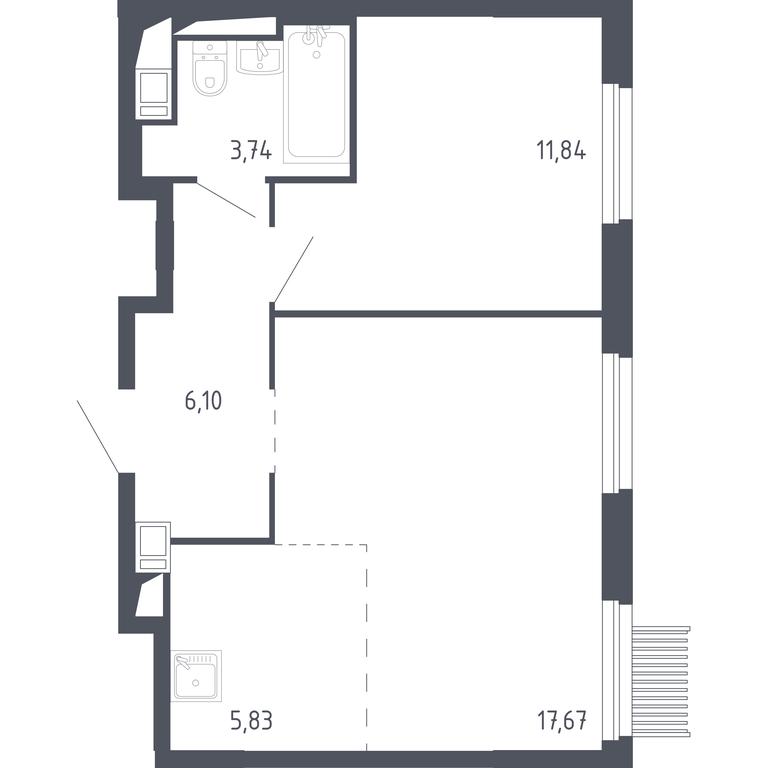 Apartment Sale, 44.5平方米 at Mytishchi Park, Silikatnaya ulitsa, 41к3, Mytischi, Moscow Region, Russia #1 Apartment Sale, 44.5平方米 at Mytishchi Park, Silikatnaya ulitsa, 41к3, Mytischi, Moscow Region, Russia #1