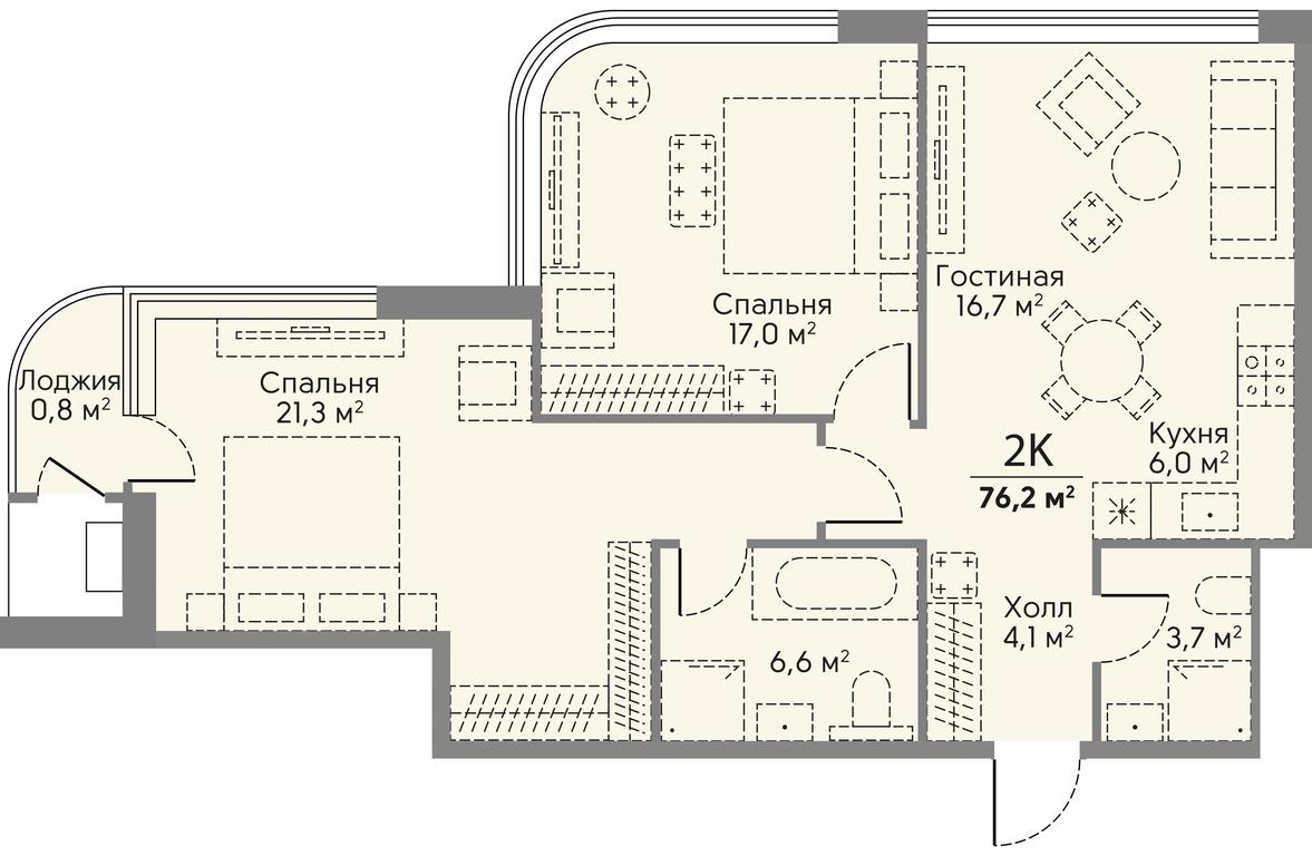 2-BD Apartment Sale, 76.2 sq. m. at Stories, zhiloy kompleks Storis na Mosfilmovskoy, kvartal Kinematograficheskiy, Moscow, Russia #2 2-BD Apartment Sale, 76.2 sq. m. at Stories, zhiloy kompleks Storis na Mosfilmovskoy, kvartal Kinematograficheskiy, Moscow, Russia #2