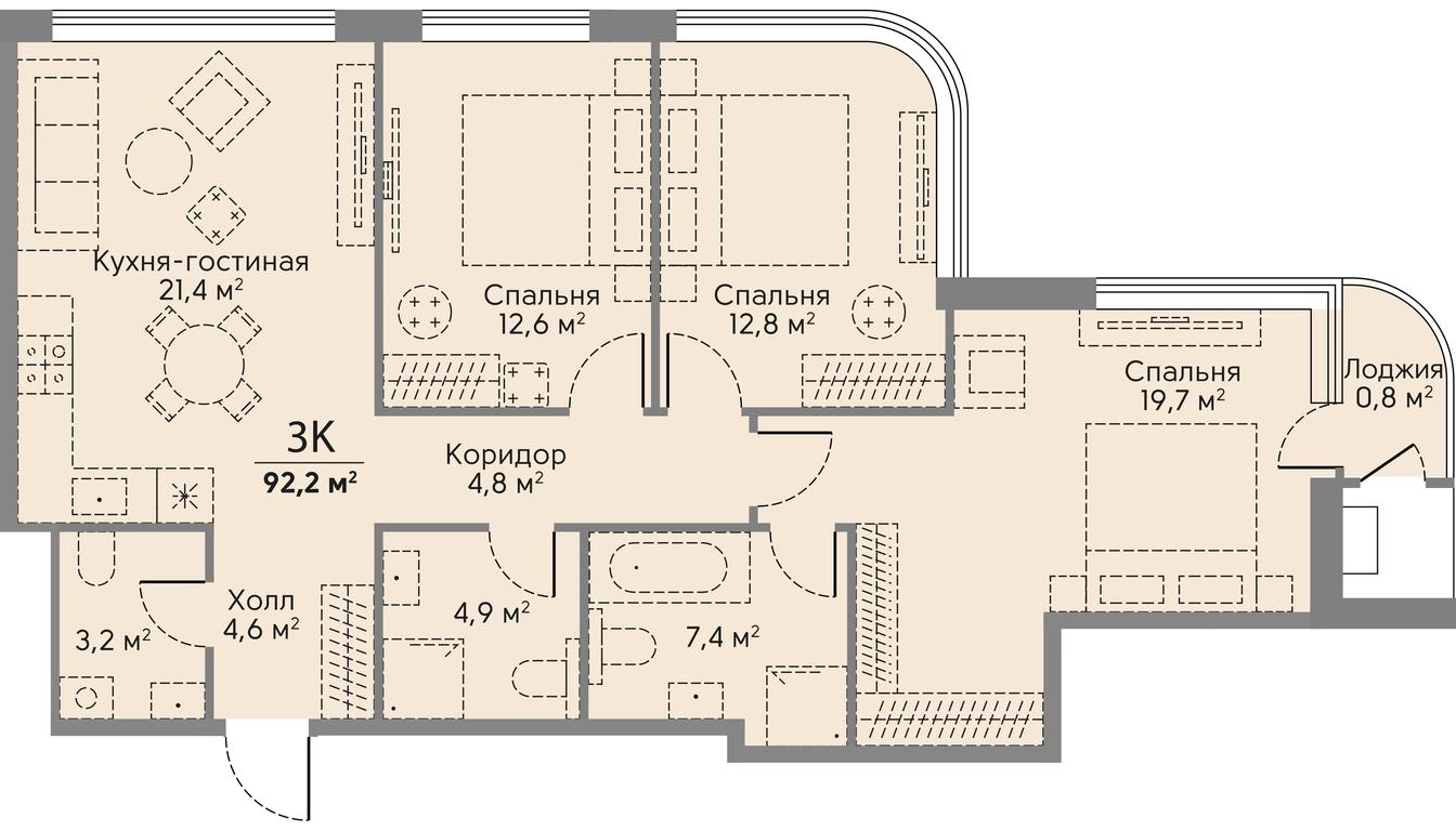 3-BD Apartment Sale, 92.2平方米 at Stories, zhiloy kompleks Storis na Mosfilmovskoy, kvartal Kinematograficheskiy, Moscow, Russia #2 3-BD Apartment Sale, 92.2平方米 at Stories, zhiloy kompleks Storis na Mosfilmovskoy, kvartal Kinematograficheskiy, Moscow, Russia #2