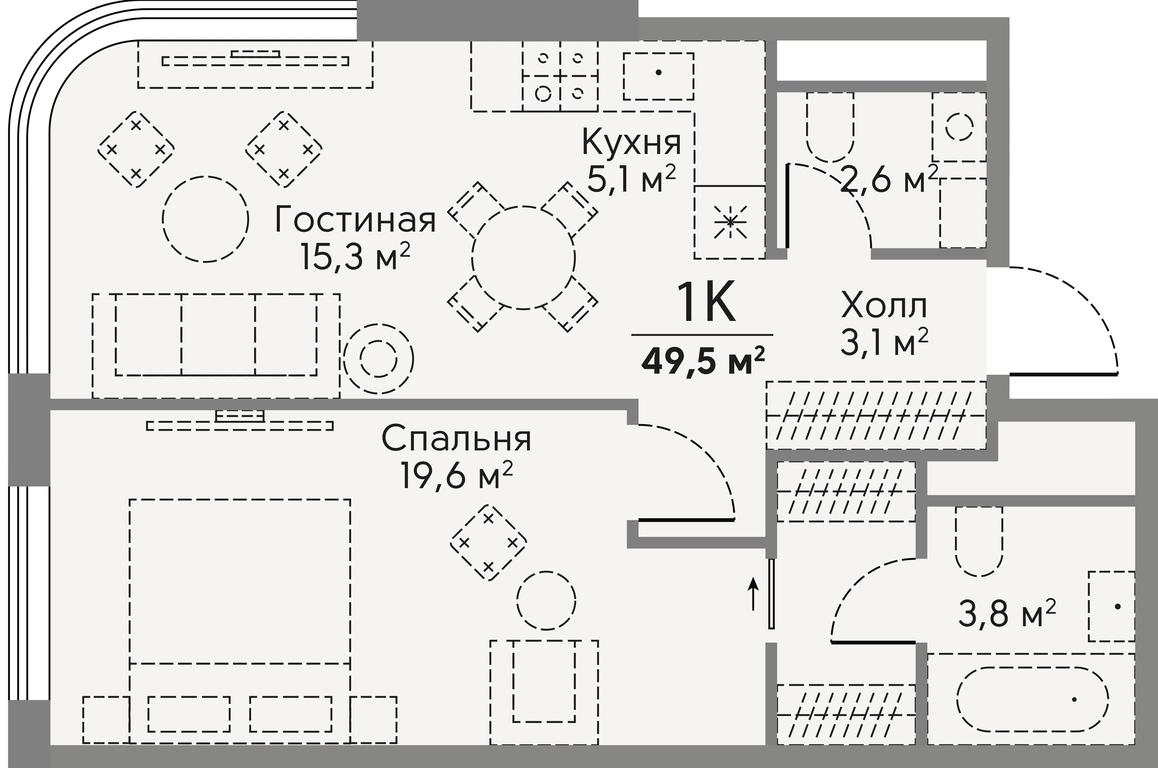 1-BD Apartment Sale, 49.5平方米 at Stories, zhiloy kompleks Storis na Mosfilmovskoy, kvartal Kinematograficheskiy, Moscow, Russia #2 1-BD Apartment Sale, 49.5平方米 at Stories, zhiloy kompleks Storis na Mosfilmovskoy, kvartal Kinematograficheskiy, Moscow, Russia #2