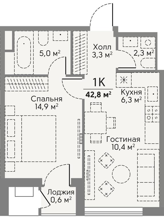 1-BD Apartment Sale, 42.8平方米 at Stories, zhiloy kompleks Storis na Mosfilmovskoy, kvartal Kinematograficheskiy, Moscow, Russia #2 1-BD Apartment Sale, 42.8平方米 at Stories, zhiloy kompleks Storis na Mosfilmovskoy, kvartal Kinematograficheskiy, Moscow, Russia #2