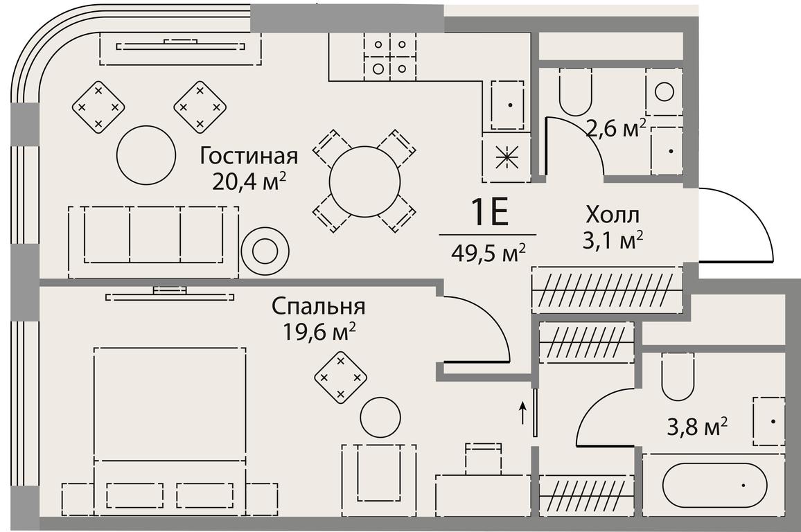 1-BD Apartment Sale, 49.5平方米 at Stories, zhiloy kompleks Storis na Mosfilmovskoy, kvartal Kinematograficheskiy, Moscow, Russia #1 1-BD Apartment Sale, 49.5平方米 at Stories, zhiloy kompleks Storis na Mosfilmovskoy, kvartal Kinematograficheskiy, Moscow, Russia #1