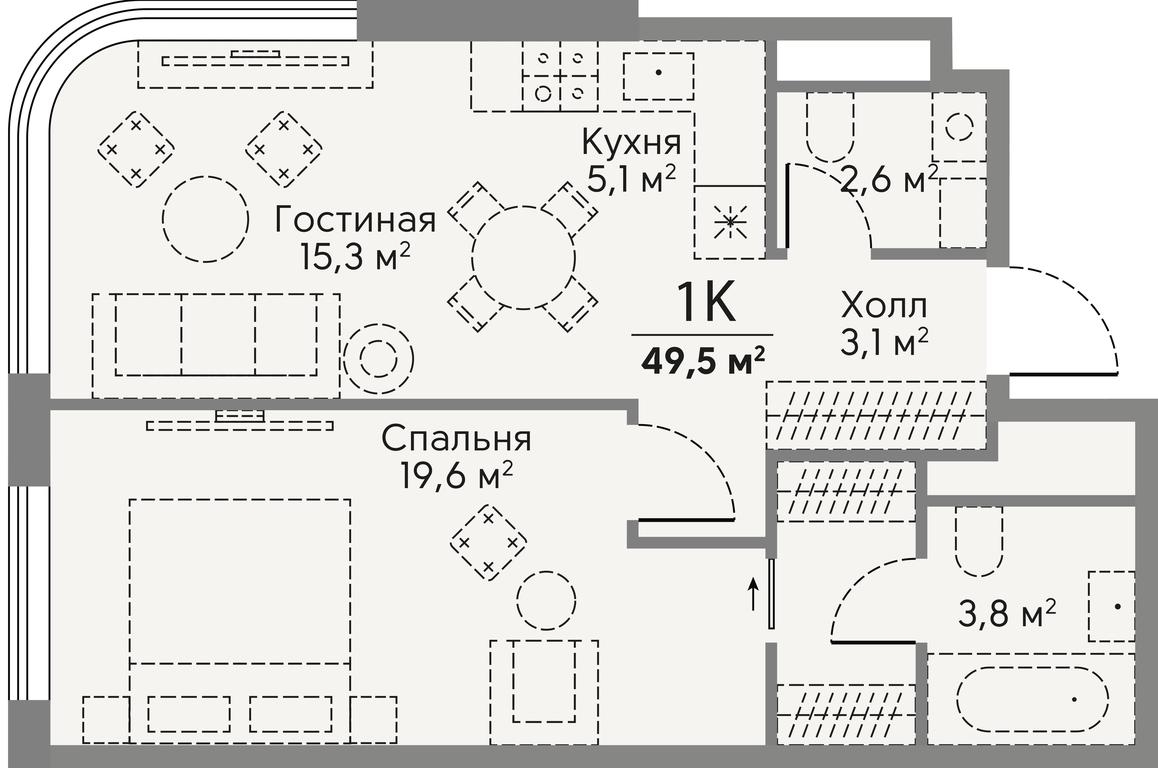 1-BD Apartment Sale, 49.5平方米 at Stories, zhiloy kompleks Storis na Mosfilmovskoy, kvartal Kinematograficheskiy, Moscow, Russia #2 1-BD Apartment Sale, 49.5平方米 at Stories, zhiloy kompleks Storis na Mosfilmovskoy, kvartal Kinematograficheskiy, Moscow, Russia #2