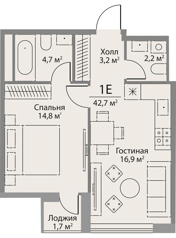 1-BD Apartment Sale, 42.7平方米 at Stories, zhiloy kompleks Storis na Mosfilmovskoy, kvartal Kinematograficheskiy, Moscow, Russia #1 1-BD Apartment Sale, 42.7平方米 at Stories, zhiloy kompleks Storis na Mosfilmovskoy, kvartal Kinematograficheskiy, Moscow, Russia #1