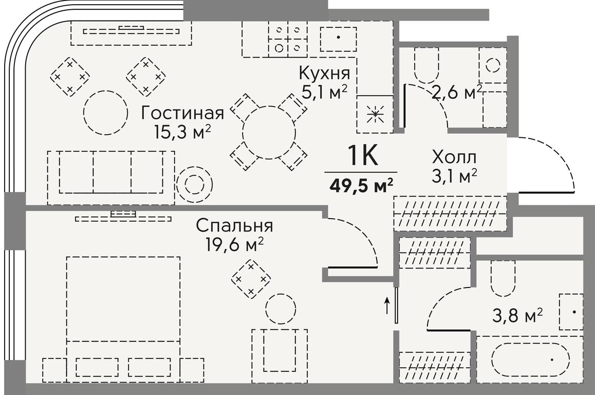 1-BD Apartment Sale, 49.5平方米 at Stories, zhiloy kompleks Storis na Mosfilmovskoy, kvartal Kinematograficheskiy, Moscow, Russia #2 1-BD Apartment Sale, 49.5平方米 at Stories, zhiloy kompleks Storis na Mosfilmovskoy, kvartal Kinematograficheskiy, Moscow, Russia #2