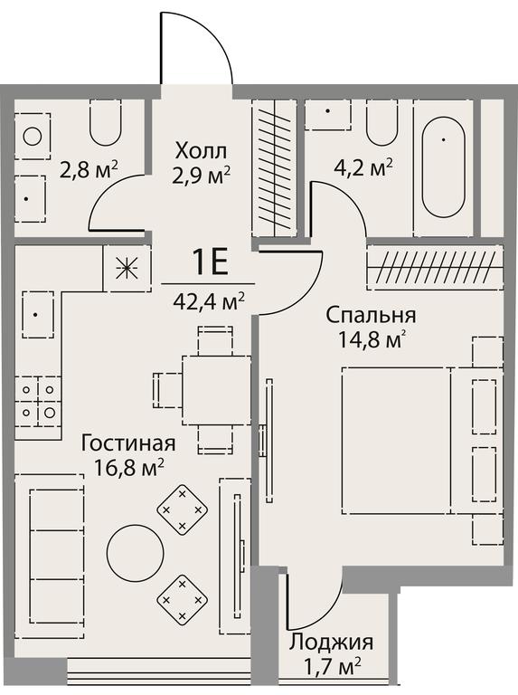 1-BD Apartment Sale, 42.5平方米 at Stories, zhiloy kompleks Storis na Mosfilmovskoy, kvartal Kinematograficheskiy, Moscow, Russia #1 1-BD Apartment Sale, 42.5平方米 at Stories, zhiloy kompleks Storis na Mosfilmovskoy, kvartal Kinematograficheskiy, Moscow, Russia #1