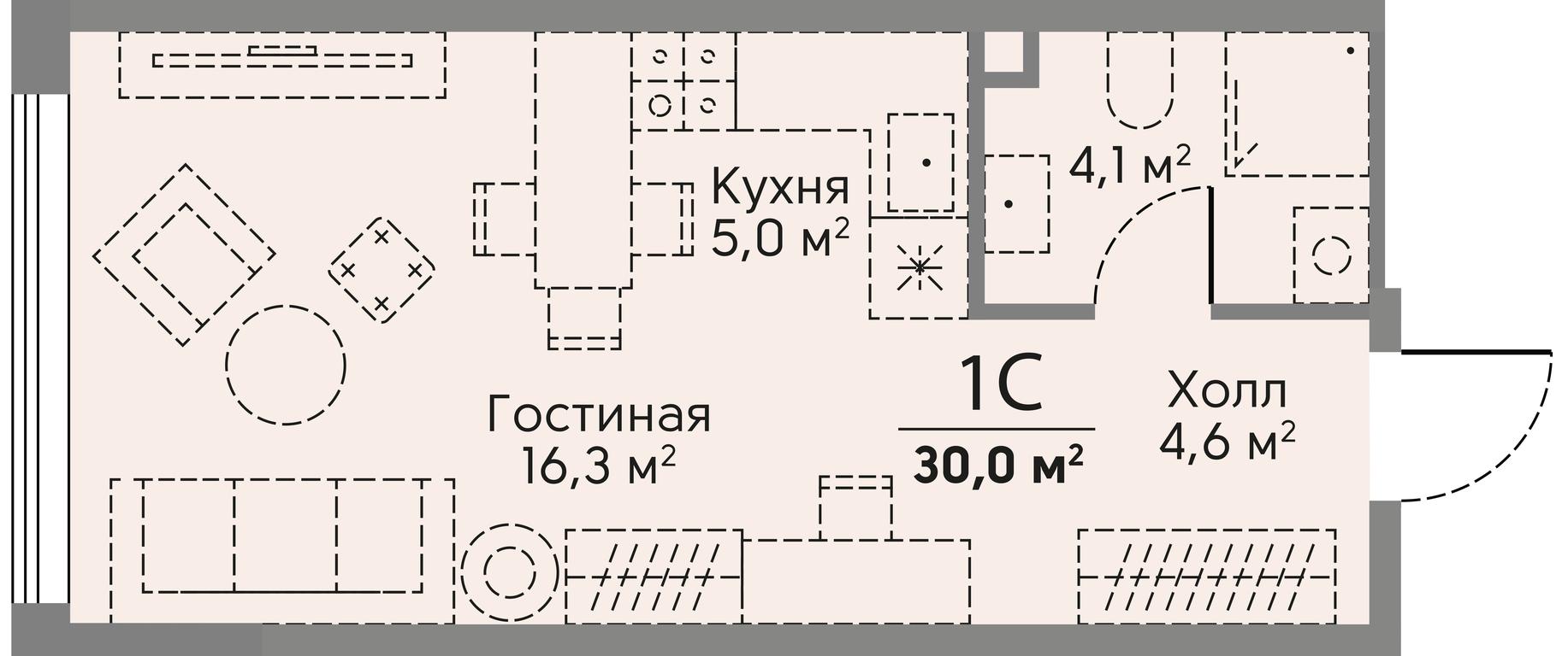 Apartment Sale, 30 sq. m. at Stories, zhiloy kompleks Storis na Mosfilmovskoy, kvartal Kinematograficheskiy, Moscow, Russia #2