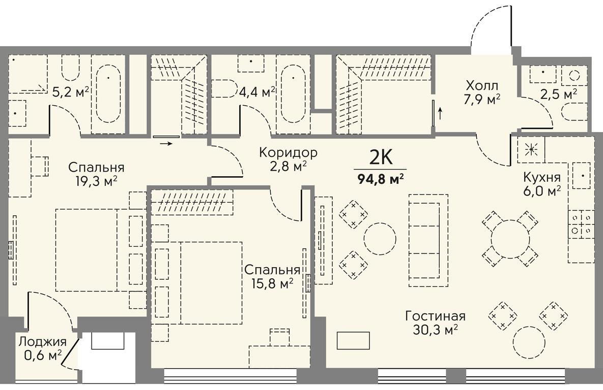 2-BD Apartment Sale, 94.8 sq. m. at Stories, zhiloy kompleks Storis na Mosfilmovskoy, kvartal Kinematograficheskiy, Moscow, Russia #2 2-BD Apartment Sale, 94.8 sq. m. at Stories, zhiloy kompleks Storis na Mosfilmovskoy, kvartal Kinematograficheskiy, Moscow, Russia #2