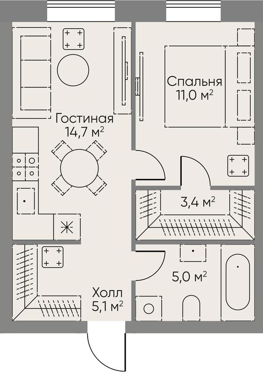 1-BD Apartment Sale, 39.2 sq. m. at Stories, zhiloy kompleks Storis na Mosfilmovskoy, kvartal Kinematograficheskiy, Moscow, Russia #1 1-BD Apartment Sale, 39.2 sq. m. at Stories, zhiloy kompleks Storis na Mosfilmovskoy, kvartal Kinematograficheskiy, Moscow, Russia #1