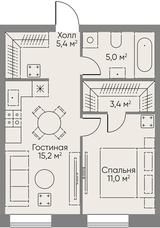 Apartment Sale, 34.4 sq. m. at Stories, zhiloy kompleks Storis na Mosfilmovskoy, kvartal Kinematograficheskiy, Moscow, Russia #1 Apartment Sale, 34.4 sq. m. at Stories, zhiloy kompleks Storis na Mosfilmovskoy, kvartal Kinematograficheskiy, Moscow, Russia #1