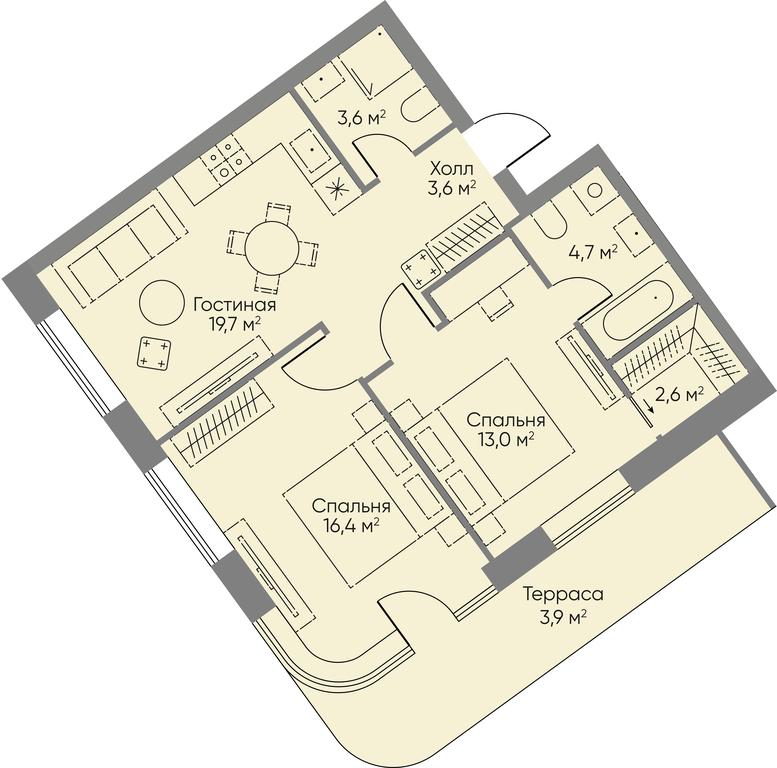 3-BD Apartment Sale, 81.1 sq. m. at Stories, zhiloy kompleks Storis na Mosfilmovskoy, kvartal Kinematograficheskiy, Moscow, Russia #1 3-BD Apartment Sale, 81.1 sq. m. at Stories, zhiloy kompleks Storis na Mosfilmovskoy, kvartal Kinematograficheskiy, Moscow, Russia #1