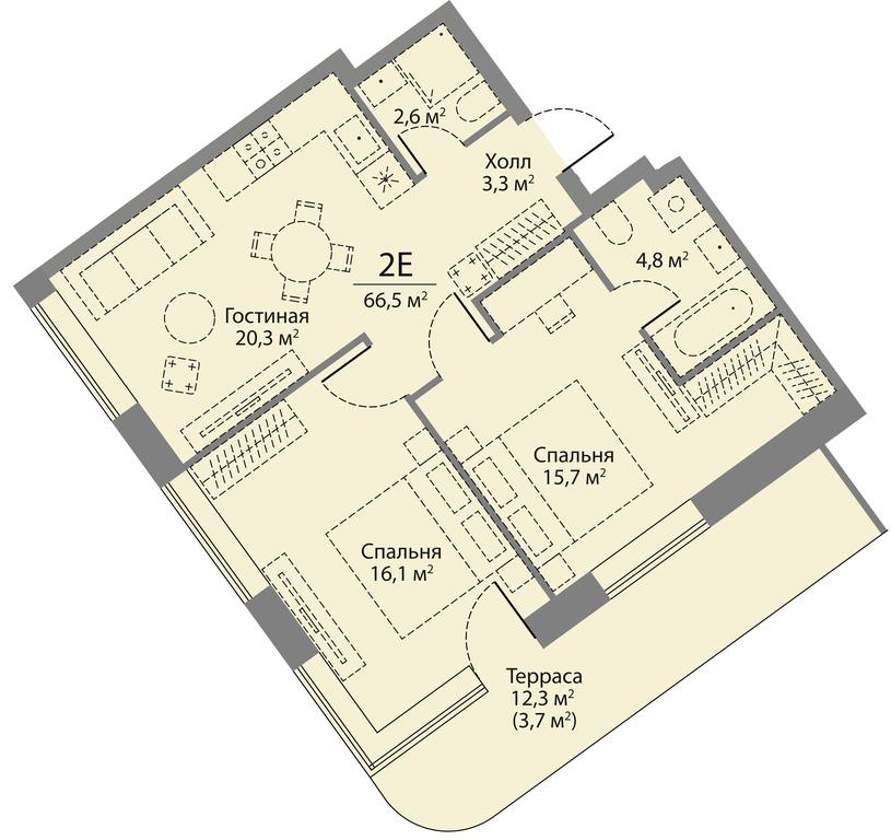 2-BD Apartment Sale, 67平方米 at Stories, zhiloy kompleks Storis na Mosfilmovskoy, kvartal Kinematograficheskiy, Moscow, Russia #2 2-BD Apartment Sale, 67平方米 at Stories, zhiloy kompleks Storis na Mosfilmovskoy, kvartal Kinematograficheskiy, Moscow, Russia #2
