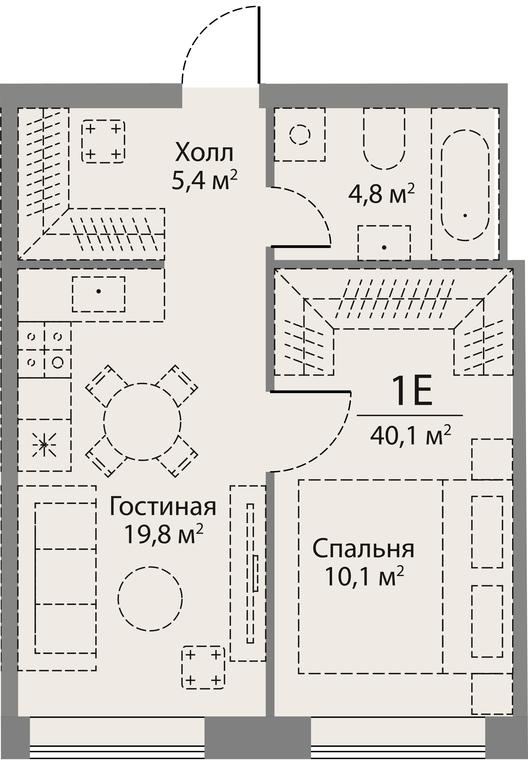 1-BD Apartment Sale, 40.1 sq. m. at Stories, zhiloy kompleks Storis na Mosfilmovskoy, kvartal Kinematograficheskiy, Moscow, Russia #2 1-BD Apartment Sale, 40.1 sq. m. at Stories, zhiloy kompleks Storis na Mosfilmovskoy, kvartal Kinematograficheskiy, Moscow, Russia #2