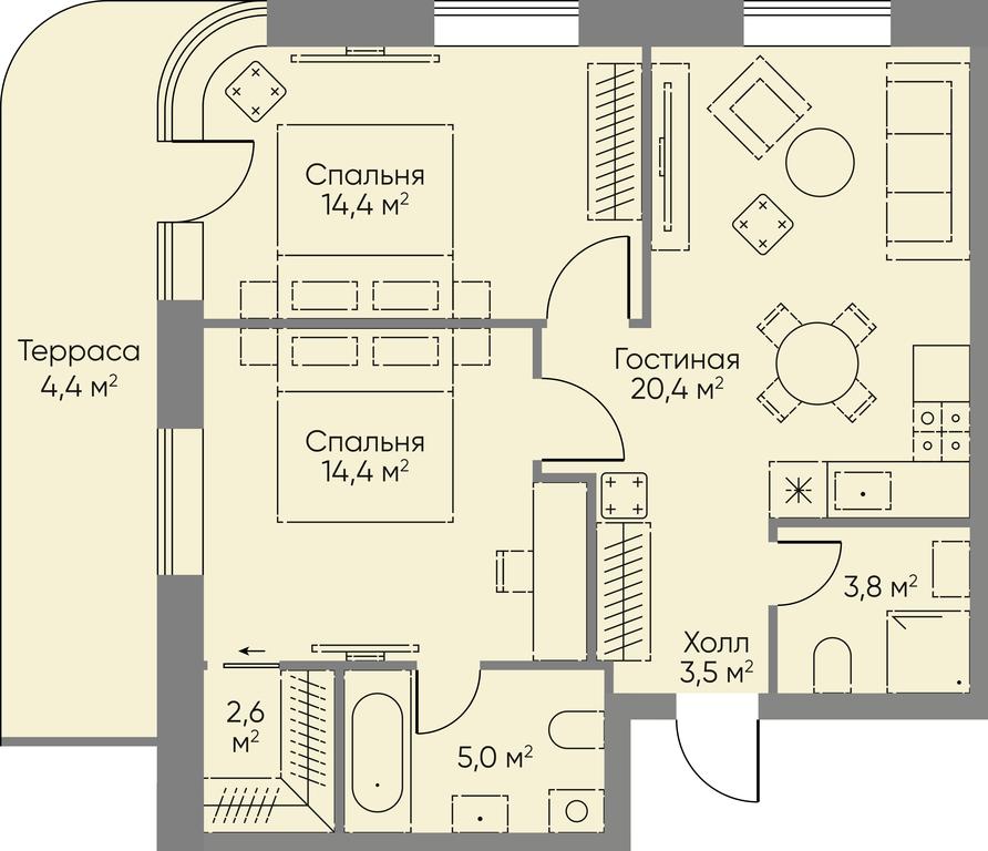 3-BD Apartment Sale, 82.9 sq. m. at Stories, zhiloy kompleks Storis na Mosfilmovskoy, kvartal Kinematograficheskiy, Moscow, Russia #1 3-BD Apartment Sale, 82.9 sq. m. at Stories, zhiloy kompleks Storis na Mosfilmovskoy, kvartal Kinematograficheskiy, Moscow, Russia #1
