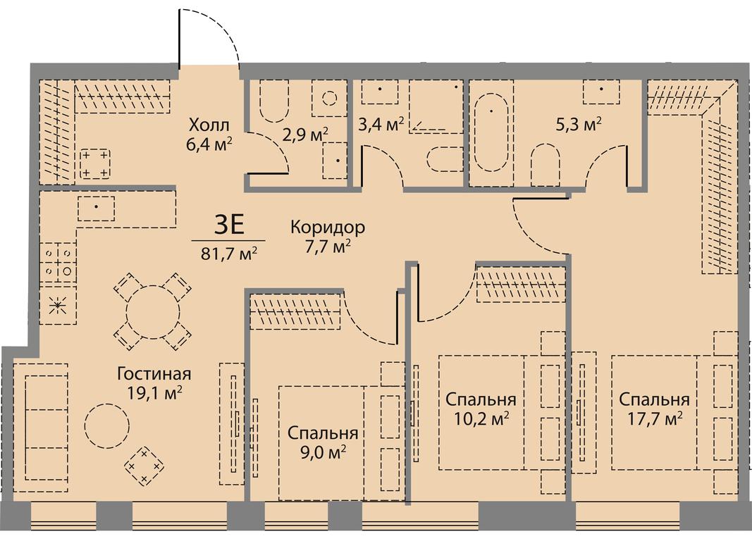 3-BD Apartment Sale, 82.9 sq. m. at Stories, zhiloy kompleks Storis na Mosfilmovskoy, kvartal Kinematograficheskiy, Moscow, Russia #2 3-BD Apartment Sale, 82.9 sq. m. at Stories, zhiloy kompleks Storis na Mosfilmovskoy, kvartal Kinematograficheskiy, Moscow, Russia #2