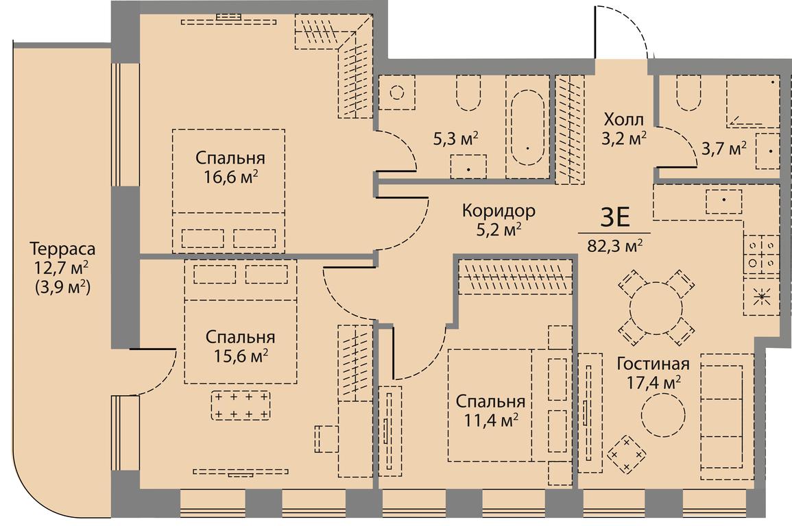 3-BD Apartment Sale, 83.7 sq. m. at Stories, zhiloy kompleks Storis na Mosfilmovskoy, kvartal Kinematograficheskiy, Moscow, Russia #2 3-BD Apartment Sale, 83.7 sq. m. at Stories, zhiloy kompleks Storis na Mosfilmovskoy, kvartal Kinematograficheskiy, Moscow, Russia #2