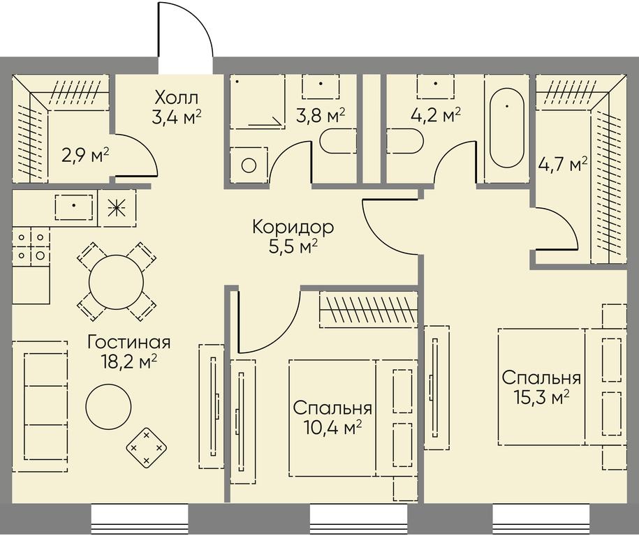 Apartment Sale, 34.4 sq. m. at Stories, zhiloy kompleks Storis na Mosfilmovskoy, kvartal Kinematograficheskiy, Moscow, Russia #1 Apartment Sale, 34.4 sq. m. at Stories, zhiloy kompleks Storis na Mosfilmovskoy, kvartal Kinematograficheskiy, Moscow, Russia #1