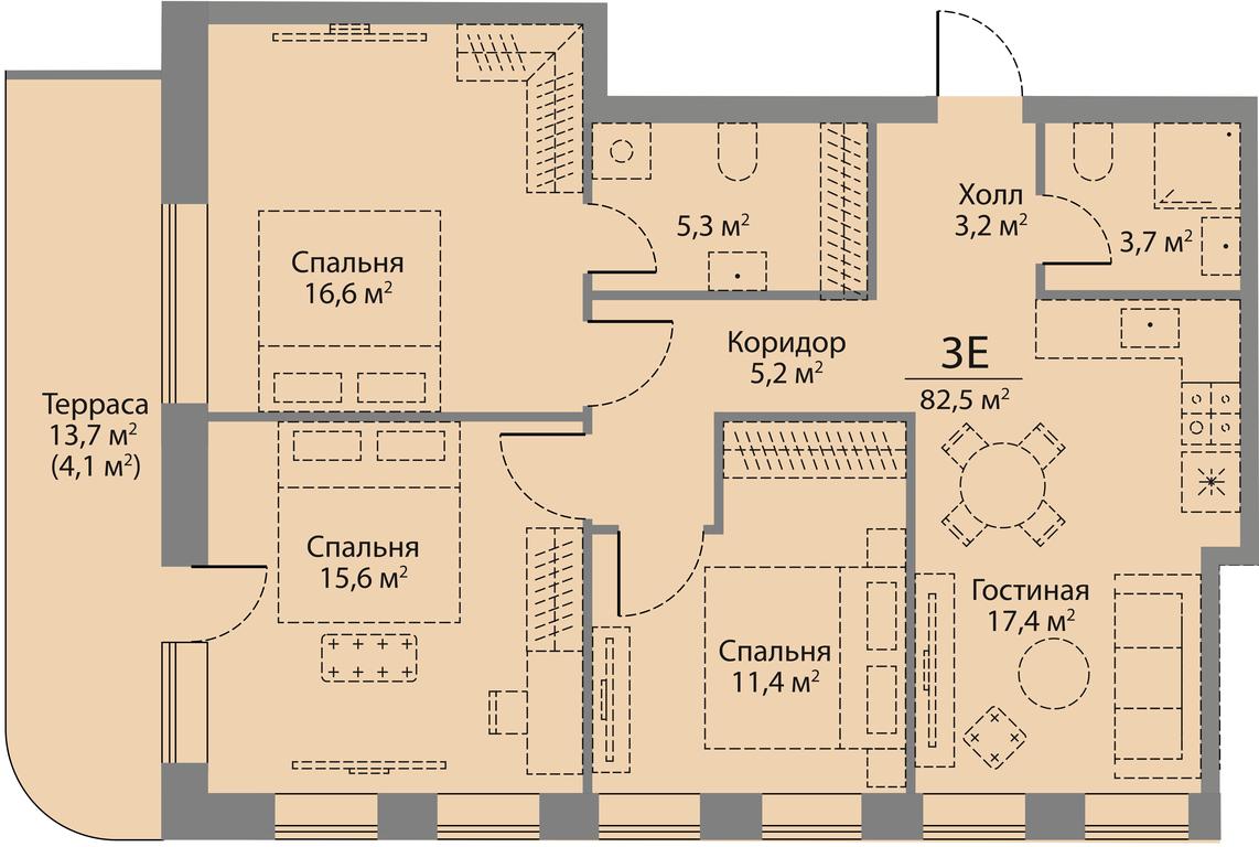 3-BD Apartment Sale, 83.6 sq. m. at Stories, zhiloy kompleks Storis na Mosfilmovskoy, kvartal Kinematograficheskiy, Moscow, Russia #2 3-BD Apartment Sale, 83.6 sq. m. at Stories, zhiloy kompleks Storis na Mosfilmovskoy, kvartal Kinematograficheskiy, Moscow, Russia #2