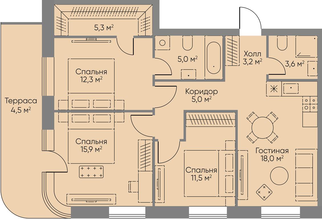 1-BD Apartment Sale, 40.1 sq. m. at Stories, zhiloy kompleks Storis na Mosfilmovskoy, kvartal Kinematograficheskiy, Moscow, Russia #1 1-BD Apartment Sale, 40.1 sq. m. at Stories, zhiloy kompleks Storis na Mosfilmovskoy, kvartal Kinematograficheskiy, Moscow, Russia #1