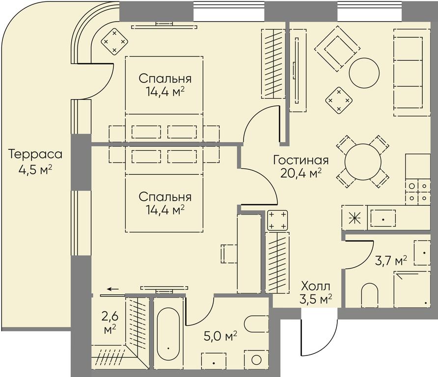 Apartment Sale, 34.4 sq. m. at Stories, zhiloy kompleks Storis na Mosfilmovskoy, kvartal Kinematograficheskiy, Moscow, Russia #1 Apartment Sale, 34.4 sq. m. at Stories, zhiloy kompleks Storis na Mosfilmovskoy, kvartal Kinematograficheskiy, Moscow, Russia #1