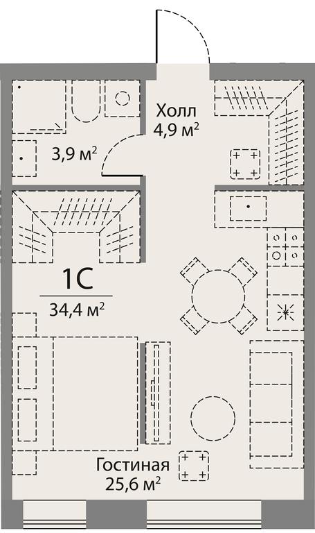 Apartment Sale, 34.6 sq. m. at Stories, zhiloy kompleks Storis na Mosfilmovskoy, kvartal Kinematograficheskiy, Moscow, Russia #2 Apartment Sale, 34.6 sq. m. at Stories, zhiloy kompleks Storis na Mosfilmovskoy, kvartal Kinematograficheskiy, Moscow, Russia #2