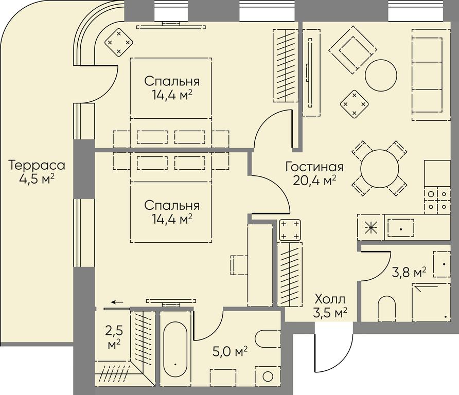 3-BD Apartment Sale, 81.5平方米 at Stories, zhiloy kompleks Storis na Mosfilmovskoy, kvartal Kinematograficheskiy, Moscow, Russia #1 3-BD Apartment Sale, 81.5平方米 at Stories, zhiloy kompleks Storis na Mosfilmovskoy, kvartal Kinematograficheskiy, Moscow, Russia #1