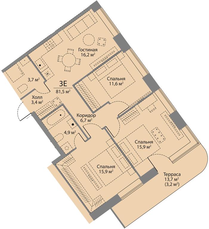3-BD Apartment Sale, 81.5平方米 at Stories, zhiloy kompleks Storis na Mosfilmovskoy, kvartal Kinematograficheskiy, Moscow, Russia #2 3-BD Apartment Sale, 81.5平方米 at Stories, zhiloy kompleks Storis na Mosfilmovskoy, kvartal Kinematograficheskiy, Moscow, Russia #2